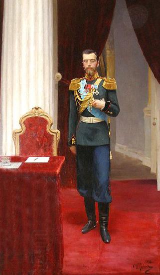 Ilya Repin Portrait of Emperor Nicholas II. oil painting picture